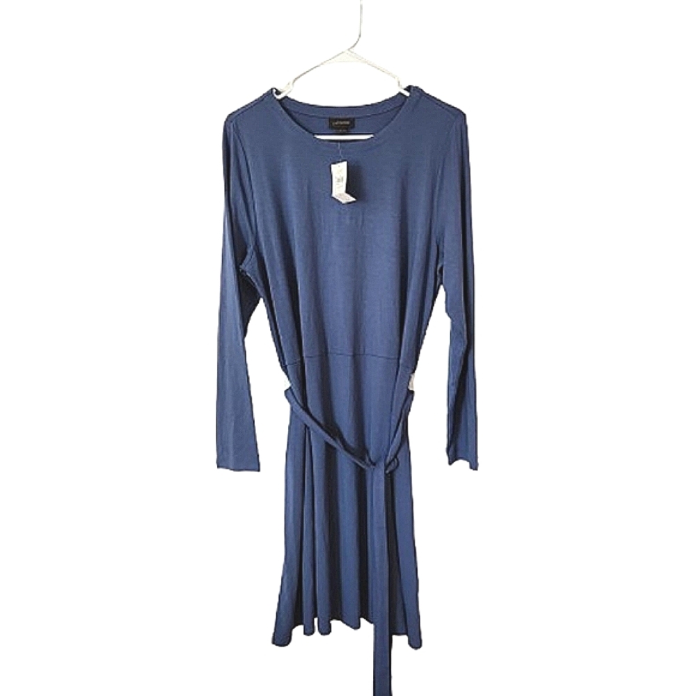 NWT J. Jill Blue  T-shirt Dress Wearever Collection Large